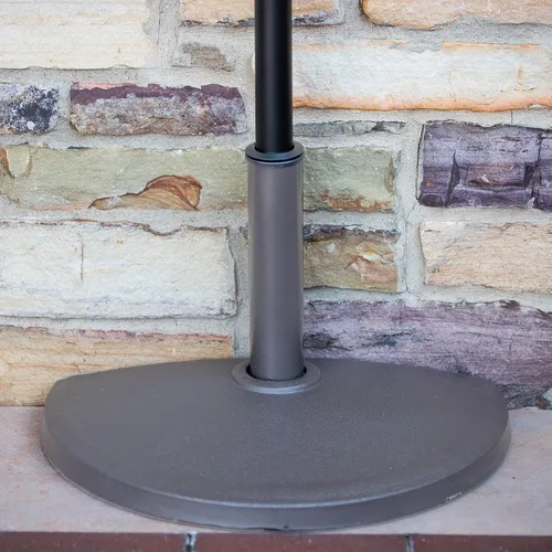 Vista 2 de Island Umbrella Base de resina semicircular para paraguas, color marrón, 20 libras