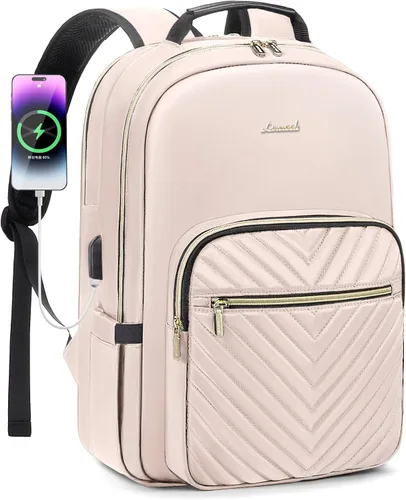 Vista 19 de LOVEVOOK Laptop Backpack for Women,Quilted Work Travel College Laptop Bag