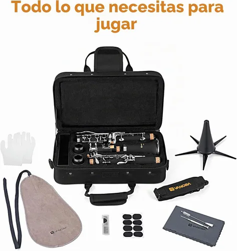 Vista 6 de Kit de clarinete Bb para estudiantes principiantes, sistema francés de 17