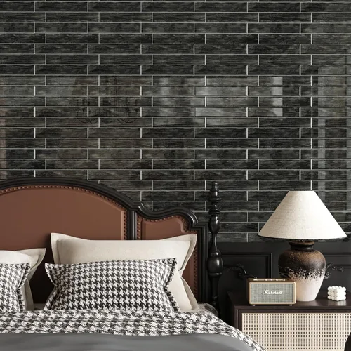 Vista 6 de CRE8TIVE 16 hojas de aspecto de madera para despegar y pegar, calcomanías autoadhesivas de 12 x 12 pulgadas, azulejos de pared de tablones de madera