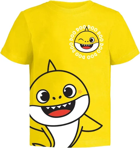 Vista 5 de Nickelodeon Baby Shark - Camiseta gráfica para niños pequeños (paquete de 3) con camiseta de personaje familiar de mamá y papá, trajes para niños