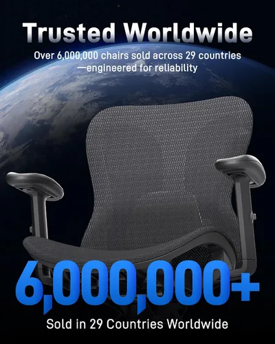 Vista 8 de amseatec Silla ergonómica de escritorio de oficina, cómoda silla de juegos para computadora, respaldo y asiento de malla transpirable, reposabrazos