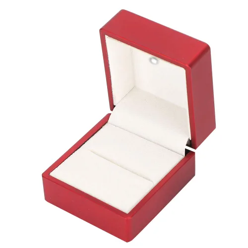 Vista 7 de Betued LED light ring box, ring box with LED light, fine workmanship in mini size jewelry display gift box for marriage proposal engagement(Red on