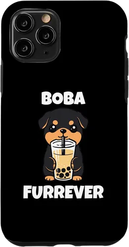 Vista 10 de iPhone 15 Rottweiler Boba Furrever Funny Dog Bubble Tea Case