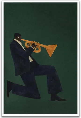 Vista 8 de Lienzo de hombre afroamericano Wal Art Pop Black Man Wall Art, 16 x 24