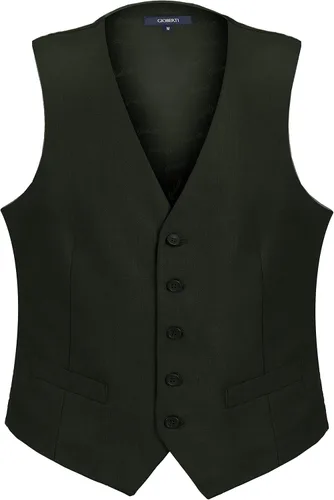 Vista 17 de Gioberti - Chaleco formal para hombre, adecuado para vestir formal de negocios o casual Carbón