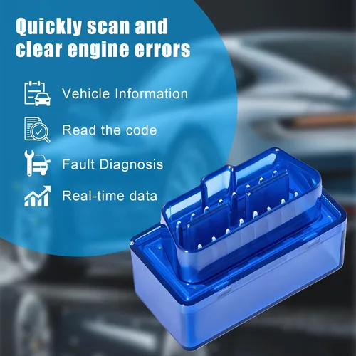 Vista 4 de Escáner OBD2 Bluetooth, Herramienta de Escaneo de Diagnóstico Universal ELM327 OBDII Lector de Códigos de Auto, Herramienta de Diagnóstico Escáner