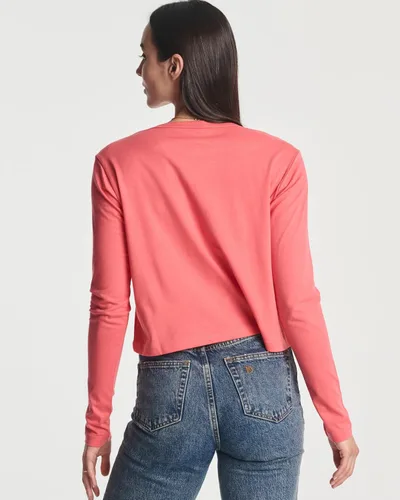 Vista 4 de Real Essentials Cultivo de algodón LS para mujer (disponible en tallas grandes)