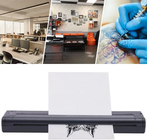 Vista 4 de Impresora de plantillas de transferencia de tatuajes portátil térmica inalámbrica