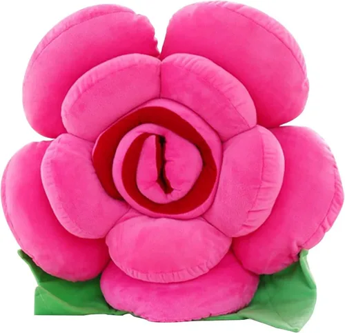 Vista 8 de Cojín de asiento de flores, cojines de suelo, cojines para muebles de patio, cojines de almohada (19.7 in, rosa)