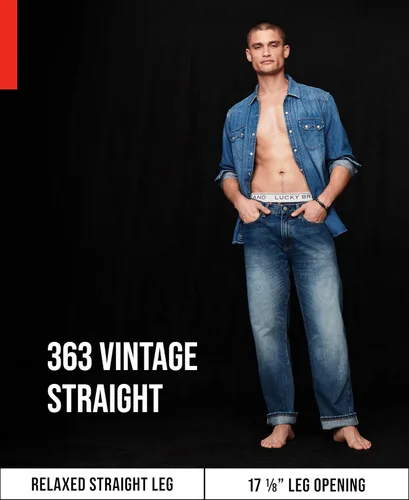 Vista 7 de Lucky Brand Mens 363 Vintage Straight Coolmax Stretch Jean
