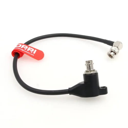 Vista 3 de Cable protector SDI de 12 G, aisladores galvánicos en ángulo recto BNC macho a ángulo recto BNC hembra para ARRI Mini, rojo Komodo (negro, 7.9 in)