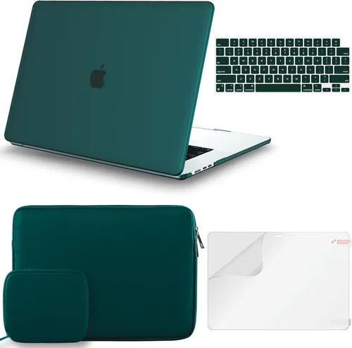 Vista 9 de iCasso Funda para MacBook Air de 15 pulgadas 2025 2024 2023 versión A3241 M4 A3114 M3 A2941 M2 Chip, carcasa rígida, funda, protector de pantalla