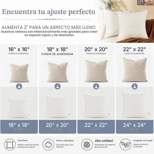 Vista 8 de Leeden - Juego de 2 rellenos de almohada de 12 x 20 pulgadas, rellenos de almohada lumbares firmes y esponjosos, rellenos de almohada rectangulares