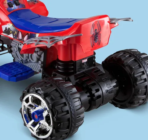 Vista 2 de Kid Trax Marvel Spiderman - Vehículo de juguete para montar ATV para niños pequeños, batería de 12 voltios, 3-7 años, peso máximo del conductor