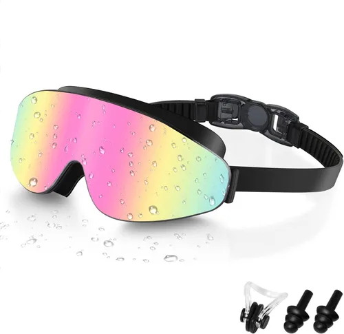 Vista 10 de Gafas de natación para niños, gafas de natación polarizadas para niños, visión amplia, antivaho sin fugas, gafas de natación para edades de 4 a 16