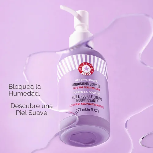 Vista 3 de First Aid Beauty - Aceite corporal nutritivo después de la ducha, hidrata la piel y retiene la humedad con lípidos beneficiosos para la piel, aceite
