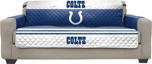 Vista 4 de Pegasus Sports NFL NFL - Protector reversible para sofá de la NFL, con correas elásticas, 75 x 110 pulgadas