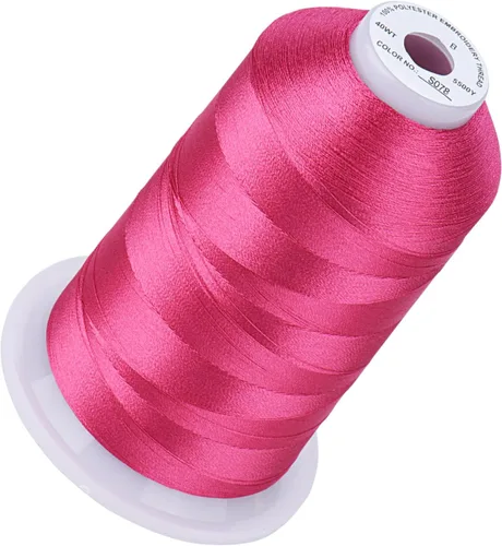 Vista 81 de Simthread 5500 yardas de hilo de bordar, 5000M de alto rendimiento 40WT 100% hilo de poliéster – 170+ colores vívidos, clasificado de alta velocidad