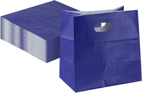 Vista 20 de Bag Tek Rectangle Paper Take Out Bag - with Handles - 11" x 7" x 11" - 100 count box