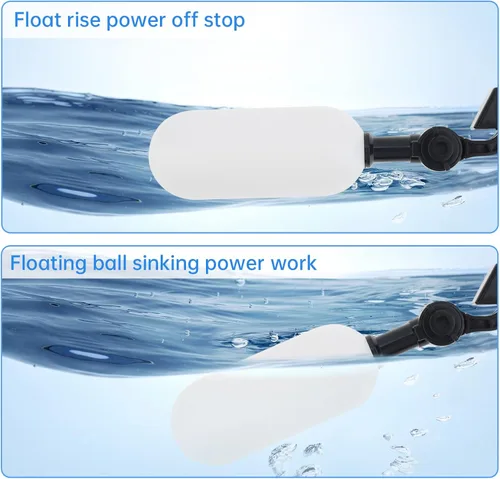 Vista 5 de Válvula de flotador, 2 unidades de 1/2 pulgada de control de nivel de agua de brazo ajustable válvula de agua de llenado automático para ganado