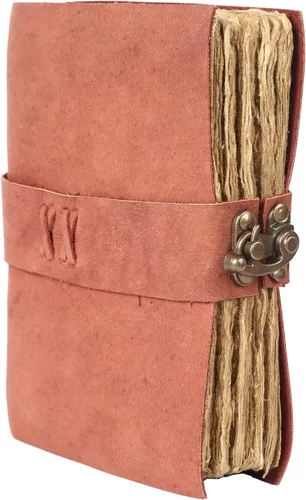 Vista 19 de Diario de cuero vintage hecho a mano de búfalo no rellenable con papel de borde irregular – Diario encuadernado en cuero para mujeres, hombres