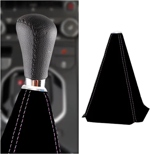 Vista 16 de BESULEN Cubierta de Funda de Palanca de Cambios para Coche, Cubierta de Gamuza de Cuero para Perilla de Cambios Cubierta Antipolvo, Reemplazo