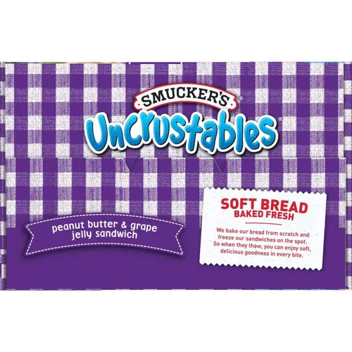 Vista 7 de Smucker's Uncrustables - Sándwiches de mantequilla de maní y jalea de uva, 2 onzas cada uno, 60 unidades a granel - Frozen Grab N Go Kids Snacks