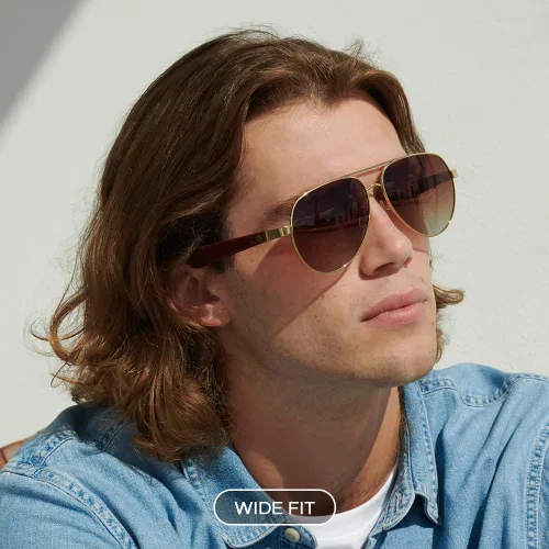 Vista 4 de Lucyd Gafas de sol UV Bluetooth para hombre con micrófono con cancelación de ruido, compatibles con asistente de voz Siri y Alexa, conducción