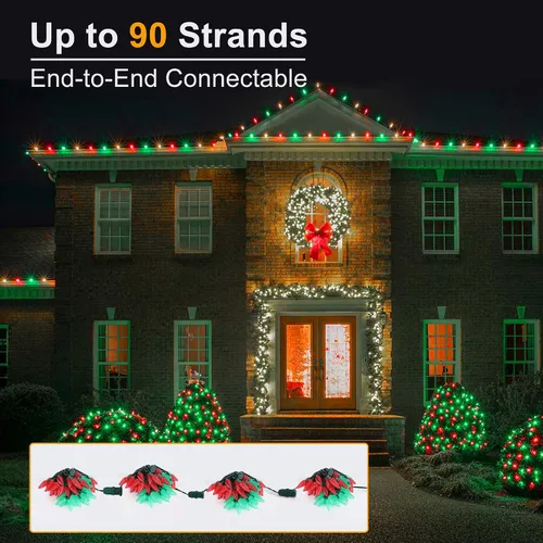 Vista 3 de Brizled - Luces de Navidad C9 para decoraciones navideñas al aire libre
