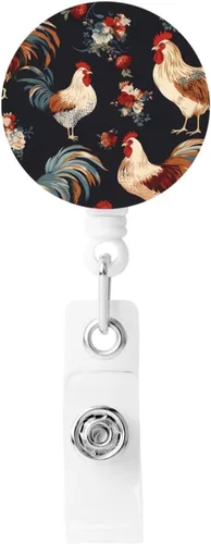 Vista 13 de Carrete de insignia con clip para cinturón, llavero retráctil para enfermera, bulldogs ingleses, clip de identificación para mujeres y hombres