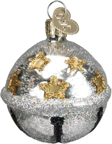 Vista 4 de Old World Christmas - Adorno de copo de nieve de vidrio soplado para árbol de Navidad, colección de campanas, decoración festiva artesanal