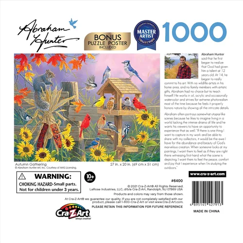 Vista 4 de RoseArt - Abraham Hunter - Autumn Gathering - Rompecabezas de 1000 piezas para adultos