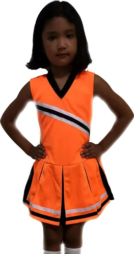 Vista 2 de Total 2550 Disfraz de animadora para niñas pequeñas, uniforme de animadora, disfraz de Halloween