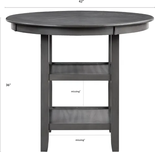 Vista 3 de New Classic Furniture Amy - Juego de mesa de comedor de 5 piezas, color gris