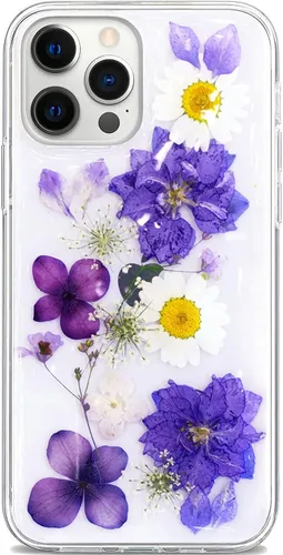 Vista 25 de Abbery - Funda diseñada para iPhone 12/12 Pro con purpurina, transparente y linda con diseño de mariposa, correa para la muñeca, brillante