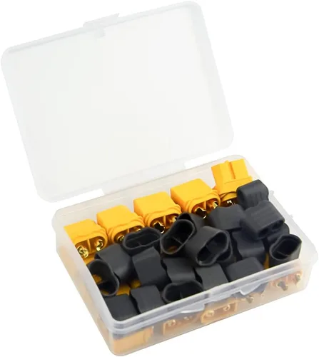 Vista 7 de 20 unidades (10 pares) XT60H bala hembra macho conectores con funda de protección de cable para batería DIY RC coche impresora 3D