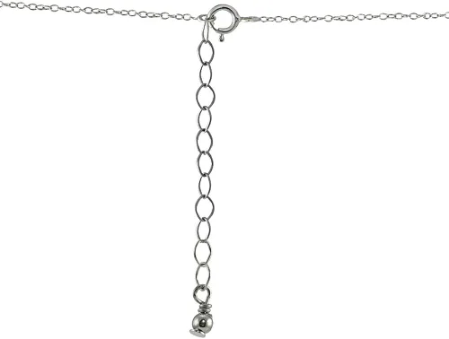 Vista 6 de Sterling Silver Genuine or Synthetic Gemstone Round Halo Slide Short Choker Necklace for Girls Women Bridesmaids