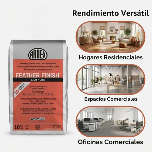 Vista 9 de Ardex Feather acabado secado automático Cemento Base Gris Pack de 4 bolsas 10 libras