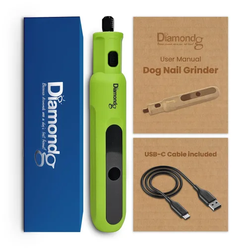 Vista 10 de Diamondg Micro - Molinillo de uñas para perros, sonido silencioso con luz Micro - Púrpura