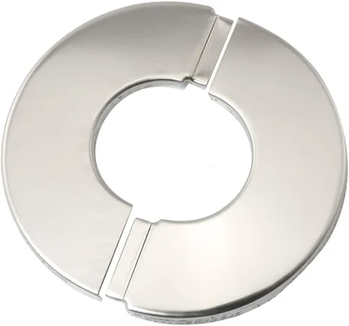 Vista 13 de 2 piezas de brida dividida de pared, placa redonda de acero inoxidable, accesorios de cubierta de tubería de agua montada en la pared para tubería