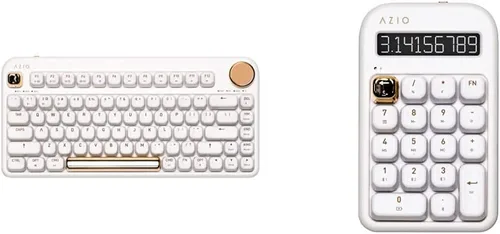 Vista 9 de Azio IZO Teclado mecánico inalámbrico BT5/USB para PC y Mac, Rosa Barroca