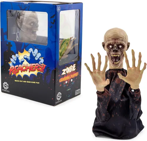 Vista 2 de Horror Reachers Zombie - Juguete de marioneta de boxeo de 13 pulgadas Monstruo de terror clásico coleccionable