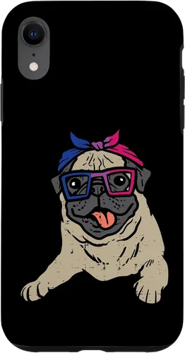 Vista 8 de iPhone 13 Pro Pug Dog Bandana LGBTQ Bisexual Flag Gay Pride Bi Dog Lover Case