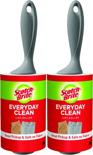 Vista 7 de Scotch-Brite Rodillo de Pelusa Limpieza Diaria, 95 Hojas, Removedor Multiusos de Pelo de Mascotas, Pelusa y Pelillos para Ropa, Muebles, Tapicería