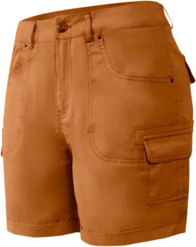 Vista 4 de High Rise Workout Shorts for Women Loose Fit High Waist Sports Womens Cargo Shorts Casual Trousers Active Shorts Khaki