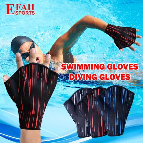 Vista 3 de Swimming Gloves Aquatic Swim Training Glove Neoprene Webbed Fitness and Water Aerobics Resistance Gloves for Men Women Children
