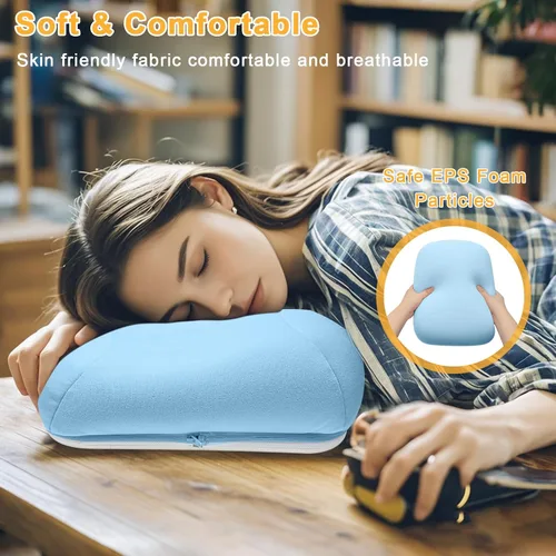 Vista 4 de Lap Beanbag - Soporte de almohada para Kindle con almohadilla de silicona, soporte de iPad ajustable en ángulo para cama, almohada de tableta