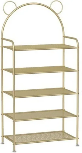 Vista 8 de Shelves Adjustable Shoe Organizer Multi-layer Shoe Rack, Sturdy Metal Mesh Shoe Rack, Free Standing Shoe Storage Shelves, Cute Bear Shape Shoes