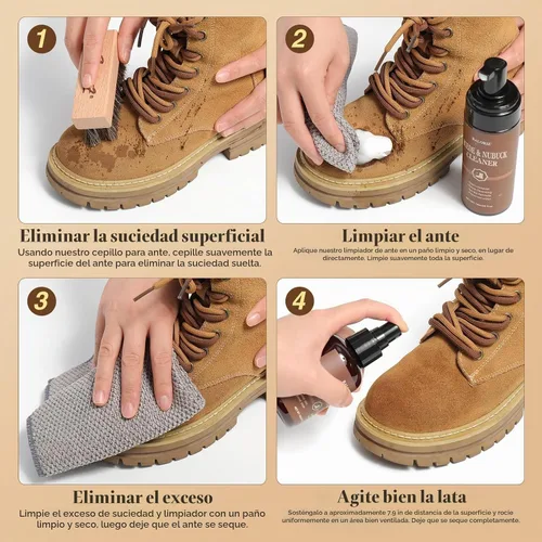 Vista 5 de Suede & Nubuck Care Kit – 5-Piece Set Suede Cleaning Kit Protect & Restore Shoe, Boots, Uggs, Jackets, Handbag